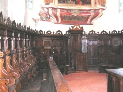 Chiesa parrocchiale, coro dietro l’altare maggiore - small